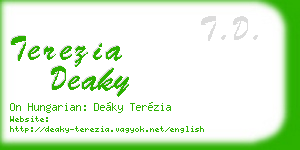 terezia deaky business card