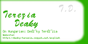 terezia deaky business card